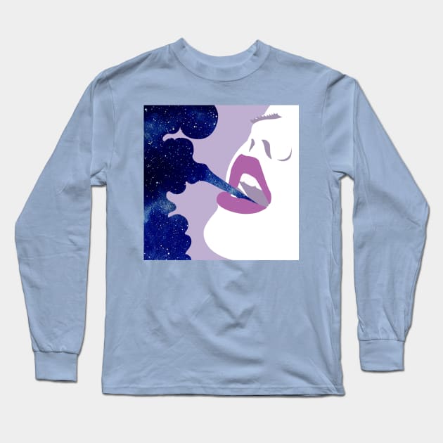 Starry Haze Long Sleeve T-Shirt by Sirenarts